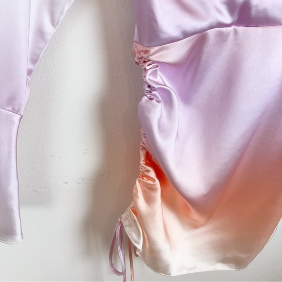 Elliatt NWT Copenhagen Satin Mini Dress in Pastel Ombre Size Small - Picture 5 of 9